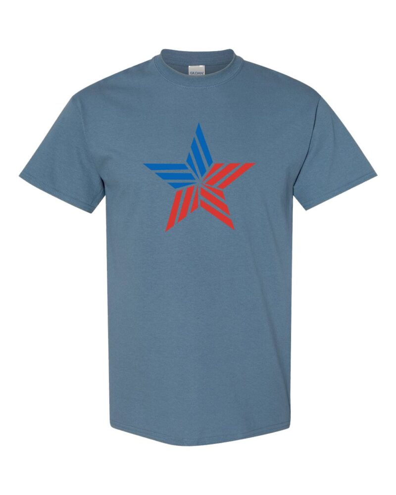 American Patriotic T-Shirt with red and blue stars