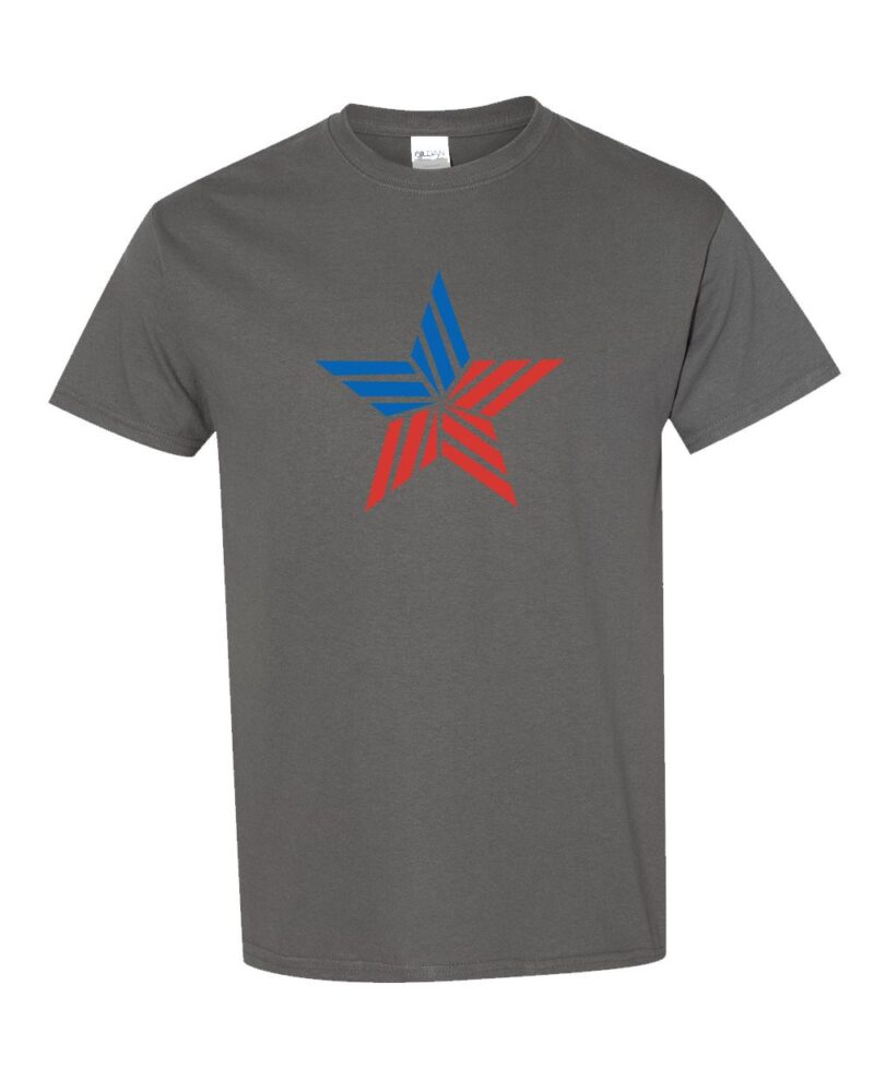 American Patriotic T-Shirt with red and blue stars