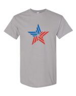 American Patriotic T-Shirt with red and blue stars