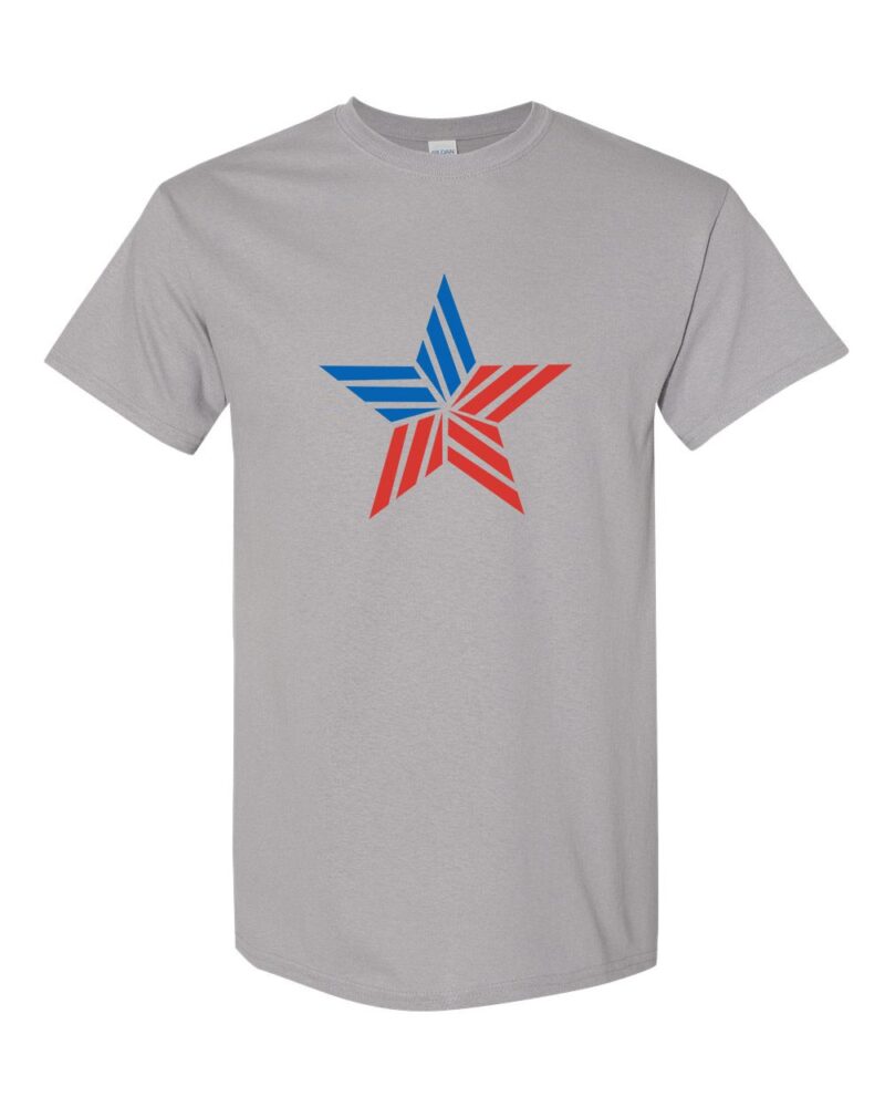 American Patriotic T-Shirt with red and blue stars