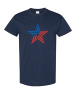American Patriotic T-Shirt with red and blue stars