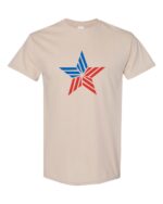 American Patriotic T-Shirt with red and blue stars