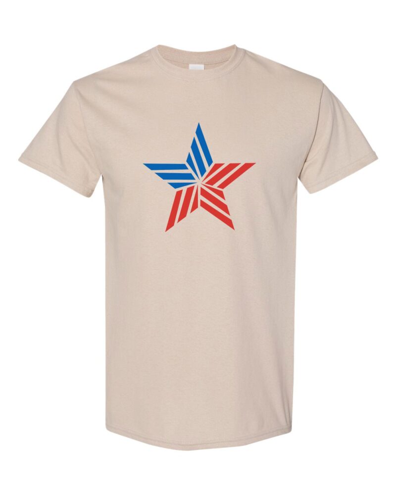 American Patriotic T-Shirt with red and blue stars