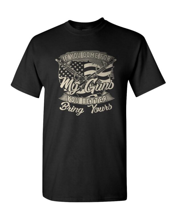 Second Amendment Defender Shirt with American flag and crossed rifles