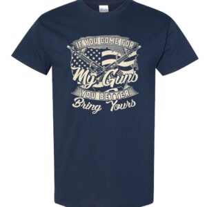 Second Amendment Defender Shirt with American flag and crossed rifles