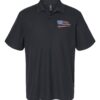Distressed US Flag Polo Shirt - Patriotic American Flag Embroidered Polo