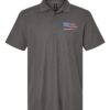 Distressed US Flag Polo Shirt - Patriotic American Flag Embroidered Polo