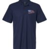 Distressed US Flag Polo Shirt - Patriotic American Flag Embroidered Polo