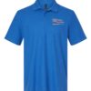 Distressed US Flag Polo Shirt - Patriotic American Flag Embroidered Polo