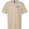 Distressed US Flag Polo Shirt - Patriotic American Flag Embroidered Polo