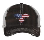 US Flag Colors American Eagle Trucker Hat - Patriotic Headwear