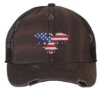 US Flag Colors American Eagle Trucker Hat - Patriotic Headwear