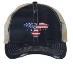 US Flag Colors American Eagle Trucker Hat - Patriotic Headwear