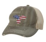 US Flag Colors American Eagle Trucker Hat - Patriotic Headwear