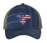 US Flag Colors American Eagle Trucker Hat - Patriotic Headwear