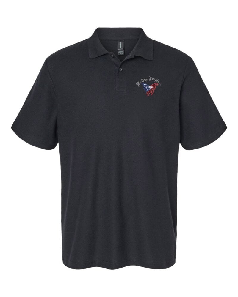 American Flag Eagle Polo Shirt - Patriotic We The People Apparel