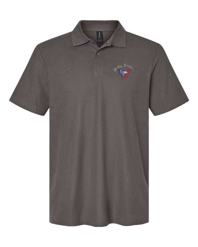 American Flag Eagle Polo Shirt - Patriotic We The People Apparel