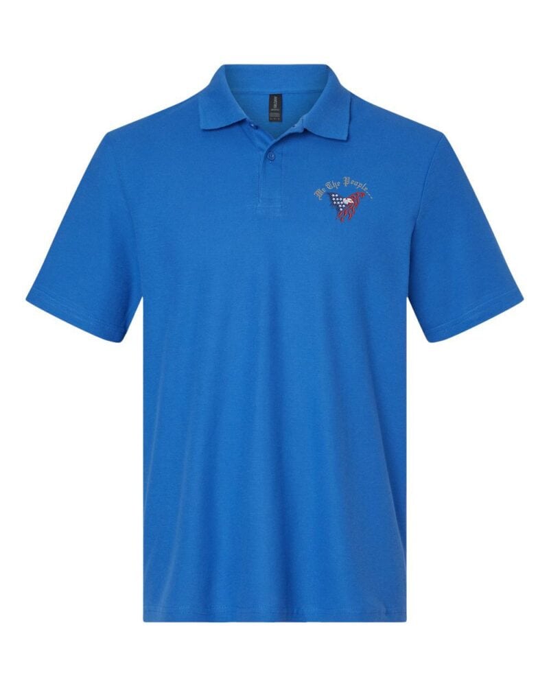 American Flag Eagle Polo Shirt - Patriotic We The People Apparel