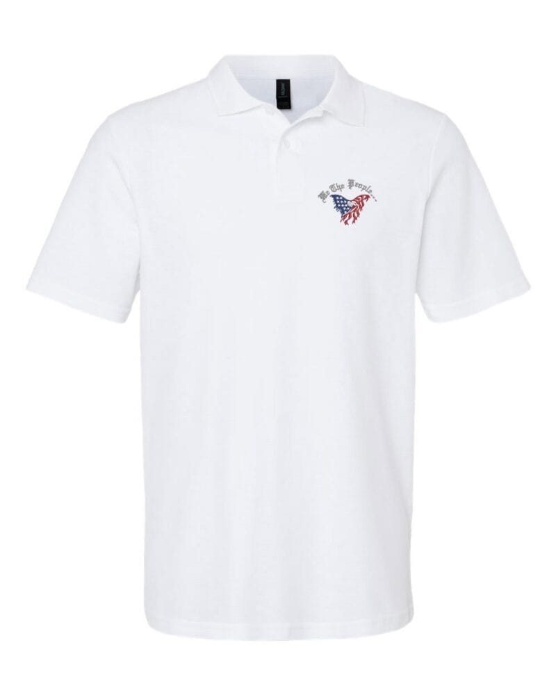 American Flag Eagle Polo Shirt - Patriotic We The People Apparel