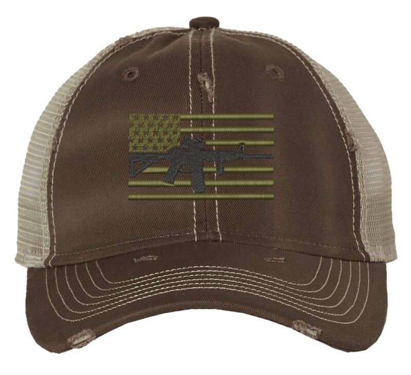 Second Amendment Trucker Hat - Patriotic Rifle Flag Cap