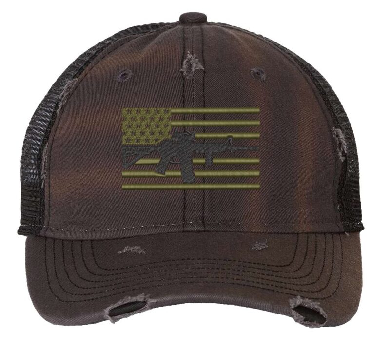 Second Amendment Trucker Hat - Patriotic Rifle Flag Cap