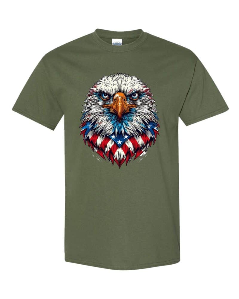 eagle flag tie shirt patriotic graphic tee bold eagle usa flag design american eagle t shirt heavy cotton