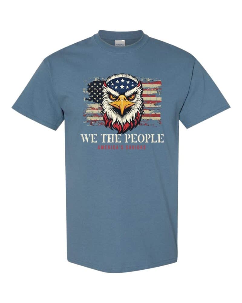 patriotic t shirt we the people tee american flag eagle graphic constitutional shirt heavy cotton crew neck