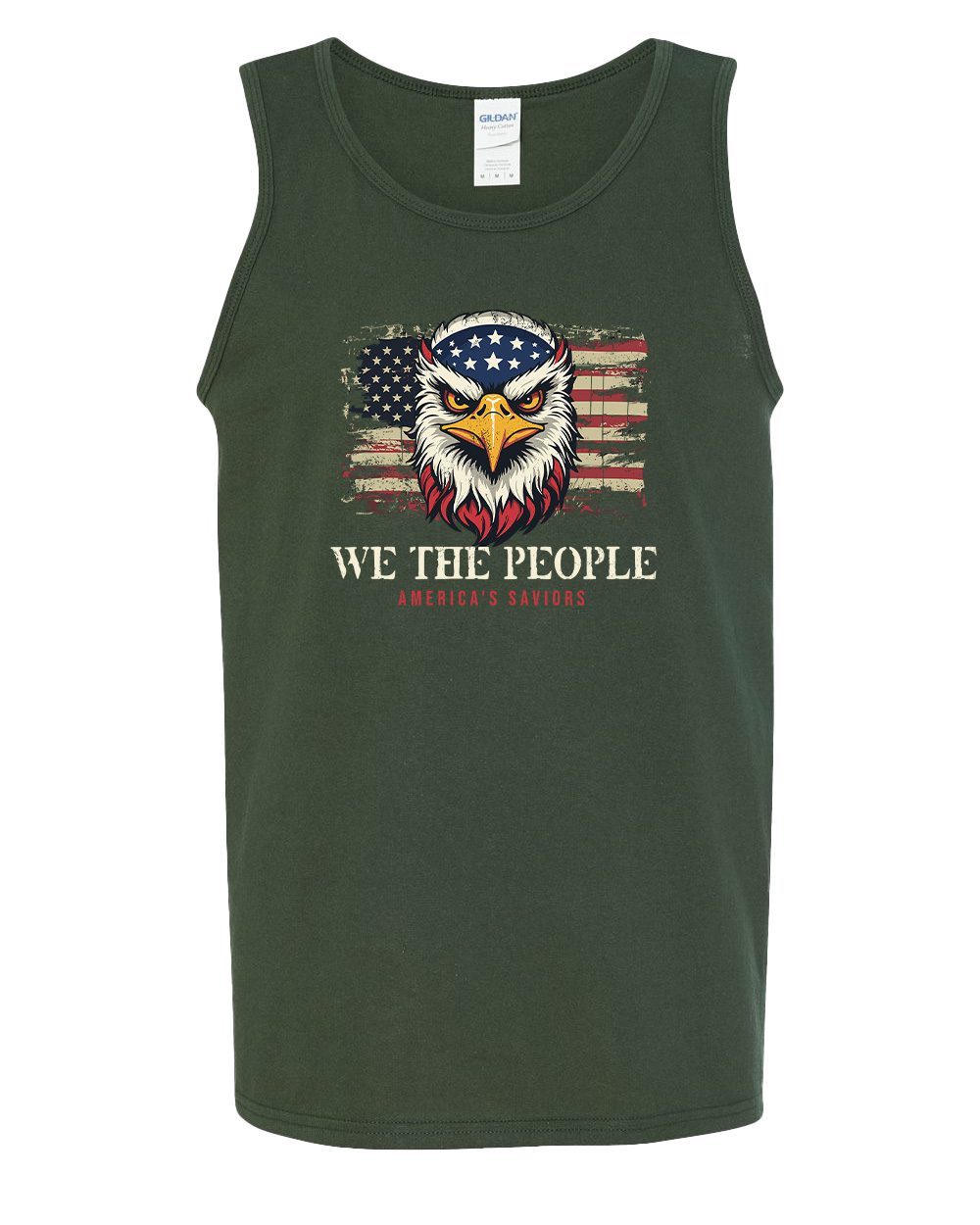 patriotic tank top we the people shirt american flag eagle graphic constitutional tank heavy cotton