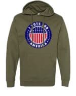 i vote for america hoodie patriotic voting sweatshirt american democracy political hoodie red white blue