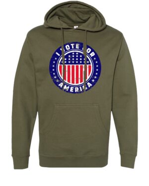 i vote for america hoodie patriotic voting sweatshirt american democracy political hoodie red white blue