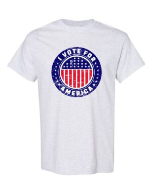 I Vote For America american patriotic shirt with red white blue voting design patriotic graphic tee