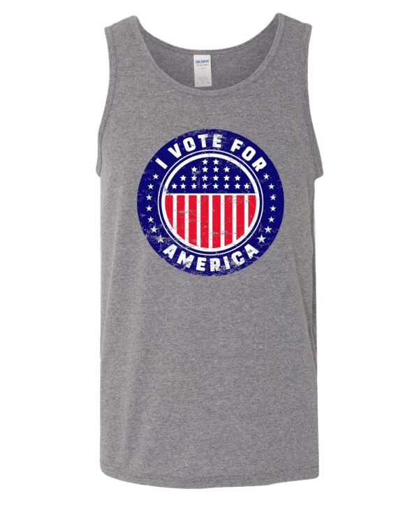 I Vote For America Graphic Tank Top, Patriotic Graphic Printed Tank - Image 6