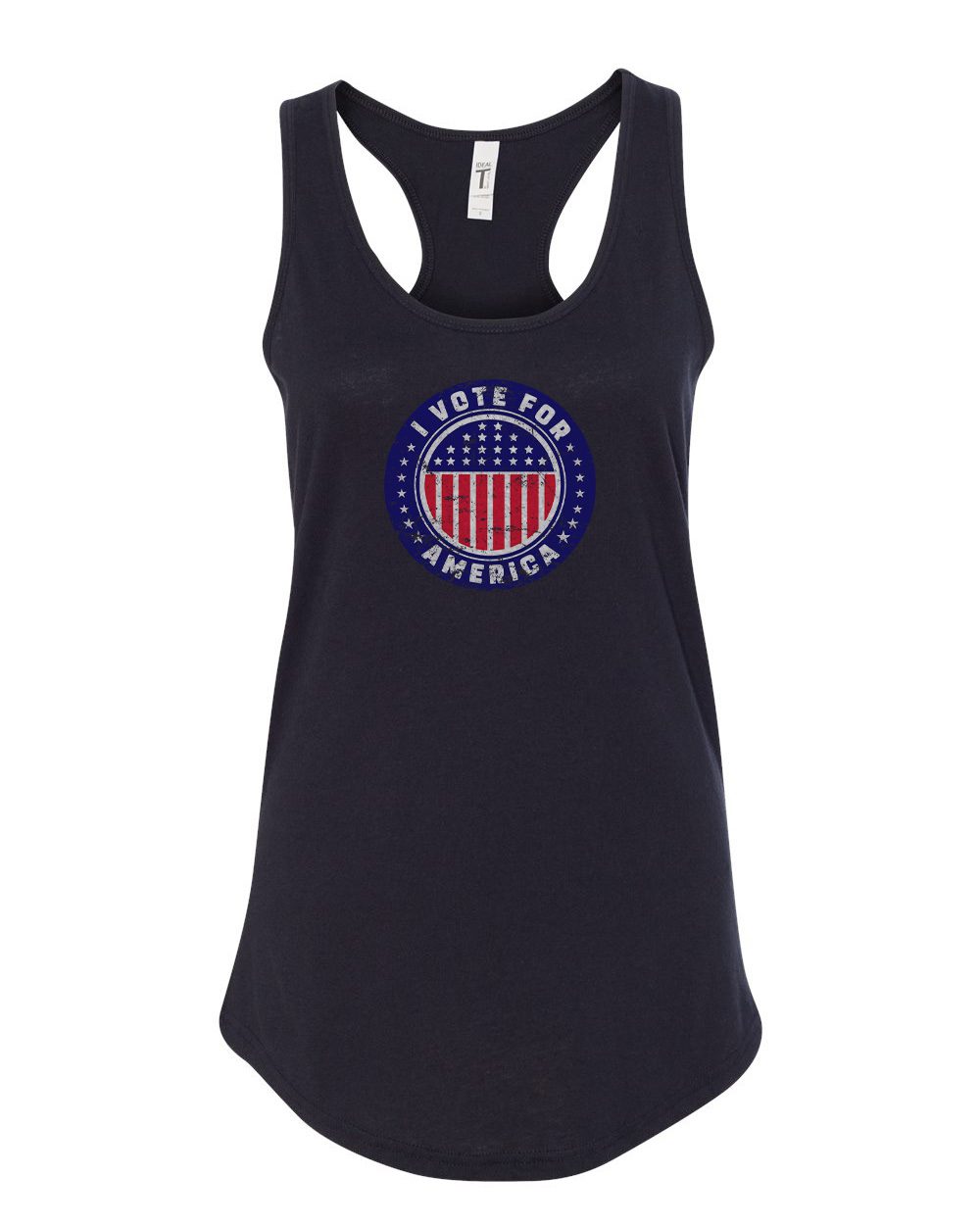 Patriotic Womens Tank Top - I Vote For America Graphic Shirt - USA Flag Design Ladies Tank - Image 5