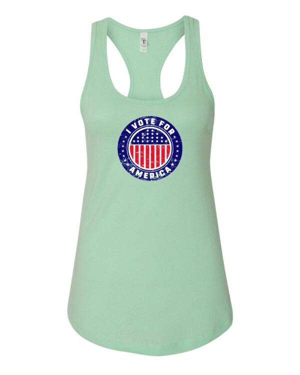 I Vote For America Graphic Woman’s Tank Top, Patriotic Graphic Printed Woman’s Tank - Image 7