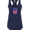 I Vote For America Graphic Woman’s Tank Top featuring a vibrant patriotic design with red, white, and blue elements