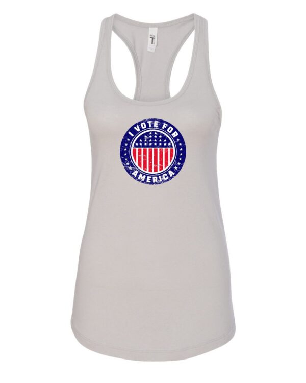 I Vote For America Graphic Woman’s Tank Top, Patriotic Graphic Printed Woman’s Tank - Image 6