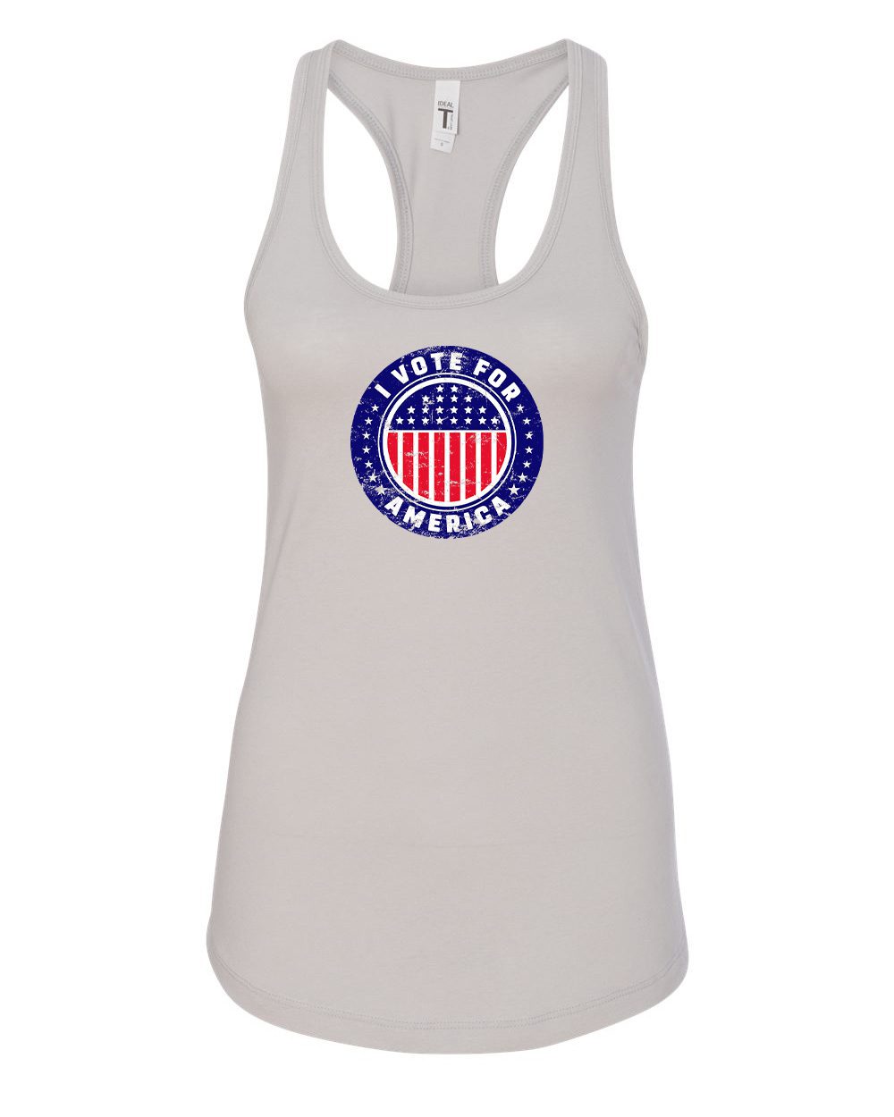 Patriotic Womens Tank Top - I Vote For America Graphic Shirt - USA Flag Design Ladies Tank - Image 6
