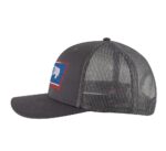 Classic Wyoming trucker hat with embroidered state flag design, mesh back, and adjustable snapback closure.