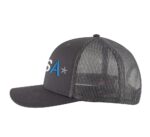 Classic Trucker Hat with Embroidered USA in Red, White & Blue - Mesh Snapback Cap