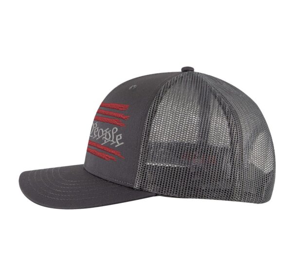 We The People Snapback Hat - Distressed American Flag with 'We The People' Embroidered, Patriotic Trucker Cap for Freedom-Loving Americans - Image 9