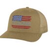 We The People Snapback Hat with distressed American flag design