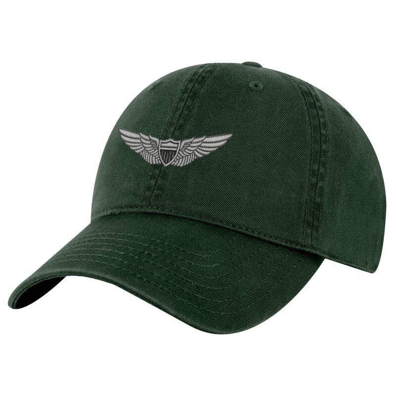 Army Aviation Baseball Cap with embroidered US Army Aviation Pilot Wings in silver, 100% cotton, and strapback closure – Patriotic Military Cap for Veterans and Pilots