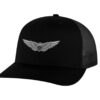 Army Aviation Trucker Hat with embroidered US Army Aviation Pilot Wings in silver, mesh back, and snapback closure – Patriotic Military Cap for Pilots and Veterans