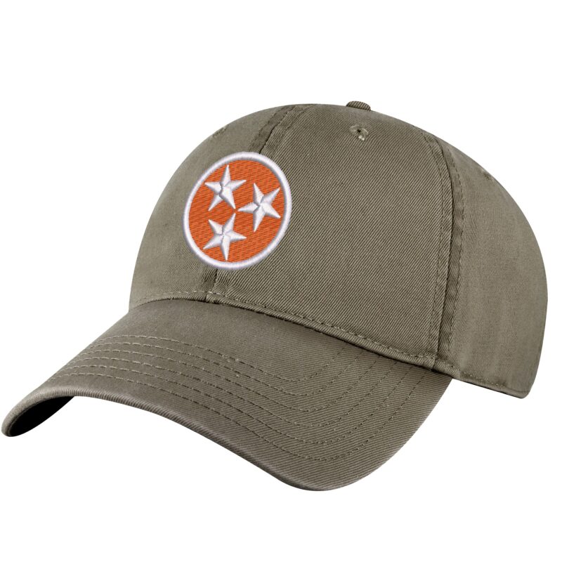 Tennessee Orange Baseball Cap with embroidered Tri-Star design, 100% cotton, and strapback closure – Tennessee Pride Cap for State Lovers
