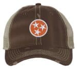 Tennessee Orange Baseball Cap with embroidered Tri-Star design, 100% cotton, and strapback closure – Tennessee Pride Cap for State Lovers