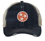 Tennessee Orange Baseball Cap with embroidered Tri-Star design, 100% cotton, and strapback closure – Tennessee Pride Cap for State Lovers