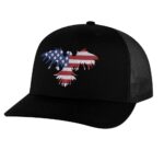 eagle snapback hat patriotic eagle cap american flag colors embroidered trucker mesh red white blue