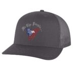Silver thread patriotic hat, ideal for 4th of July and freedom rallies"