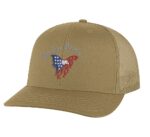 Patriotic trucker cap featuring 'We The People' in silver thread and an eagle design"