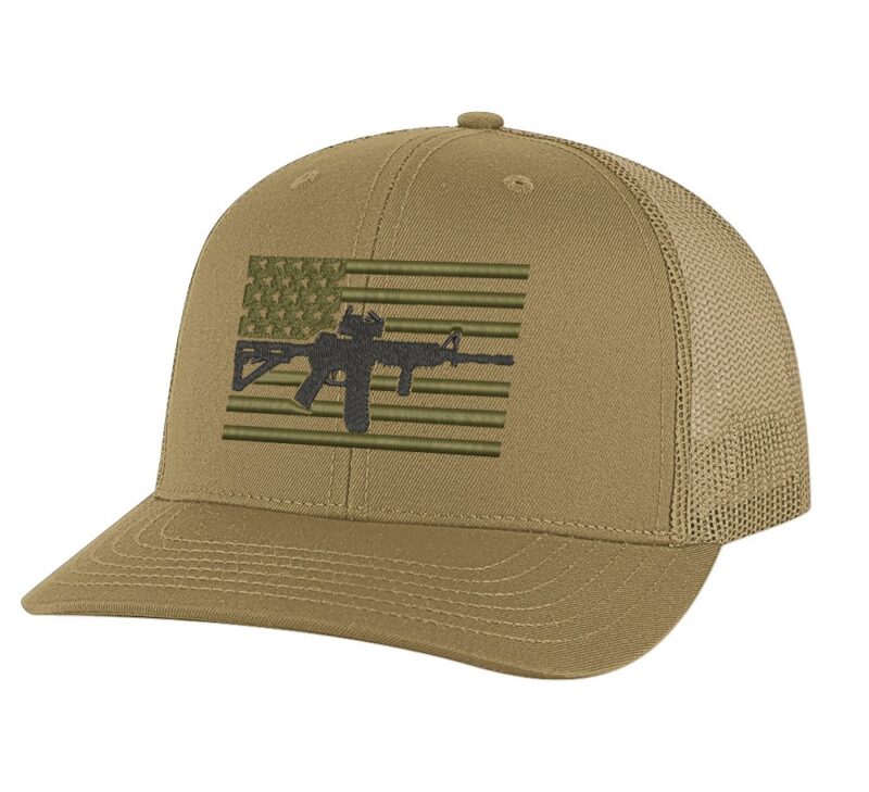 ar15 flag snapback gun rights tactical patriotic hat army colors black rifle embroidered firearms cap
